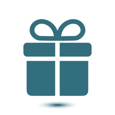 Hediye kutusu simgesi. Hediye - kişisel bir teklif. Hediye paketleri.