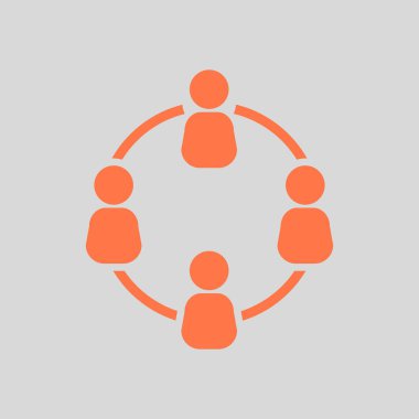 İletişim konsepti. Sosyal ağ tek simgesi. Küresel teknoloji İş dünyasındaki sosyal bağlantılar ağı.