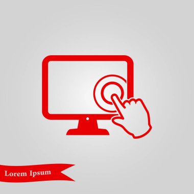 Ekran monitör simgeye dokunun. İşaretçi işaret.