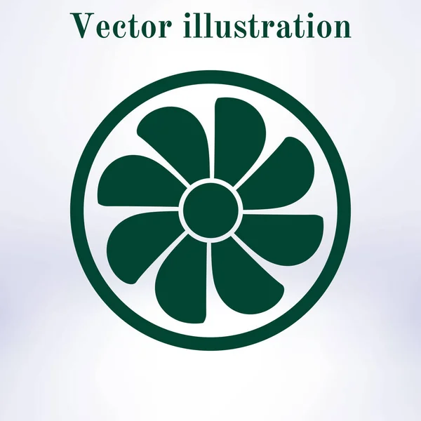 Icono Del Ventilador Escape Símbolo Del Ventilador Estilo Diseño Plano — Vector de stock