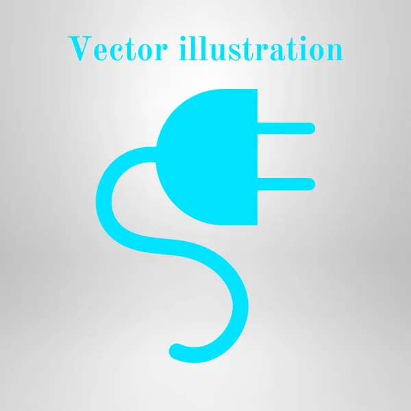 Símbolo Enchufe Eléctrico Vector Web Icono Plano — Vector de stock