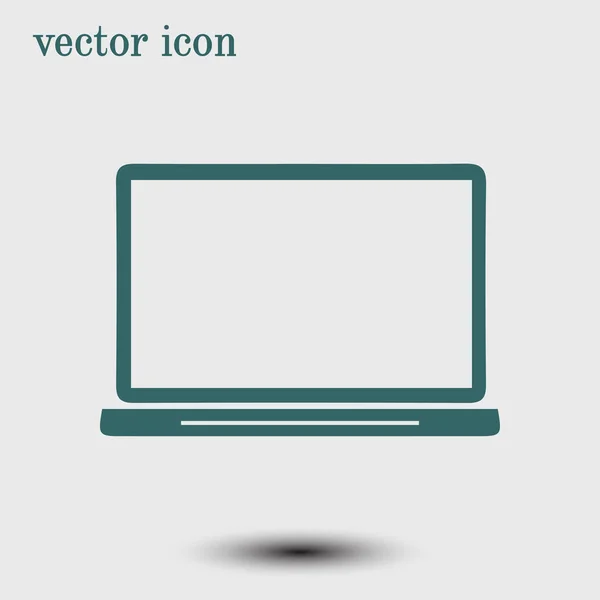 Einfaches Symbol Des Laptops Vektorillustration — Stockvektor