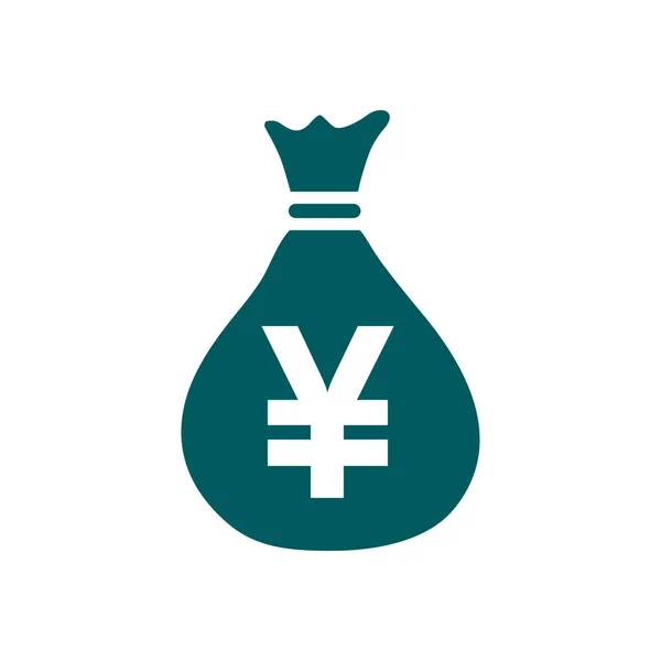 日元日元货币演讲泡沫符号 平面设计风格 — 图库矢量图片