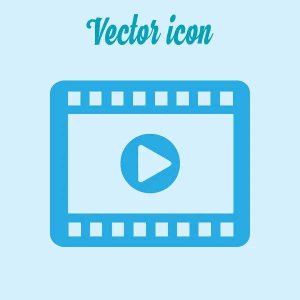 Einfaches Video Symbol Vektorillustration — Stockvektor