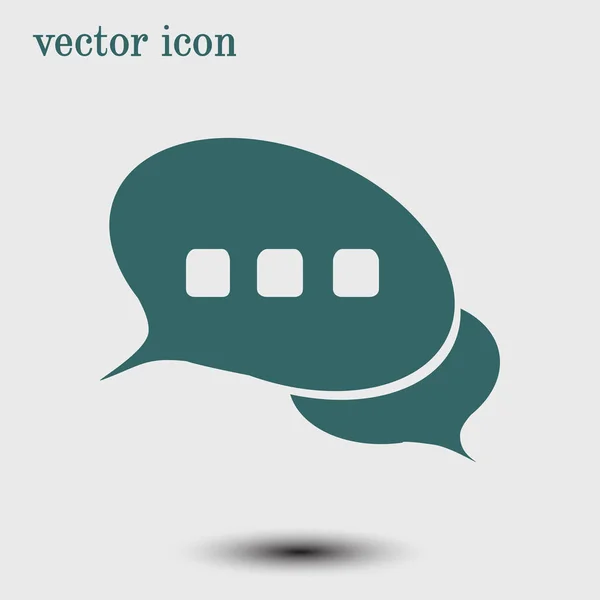 Chat Flat Icon Badge Discusión Diálogo Carácter Correspondencia — Vector de stock
