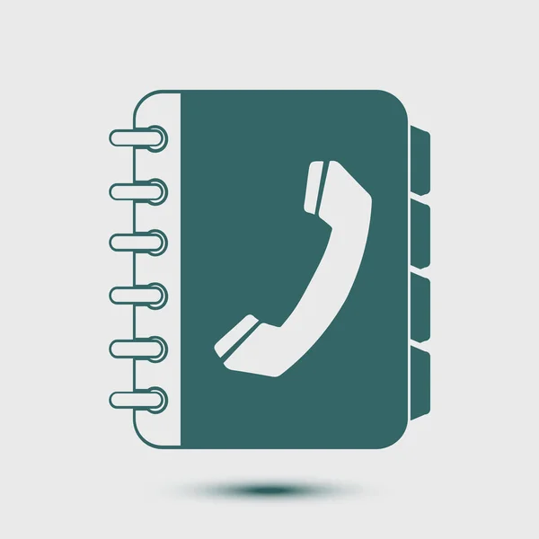 Telefonbuch Flach Icon Flacher Designstil — Stockvektor