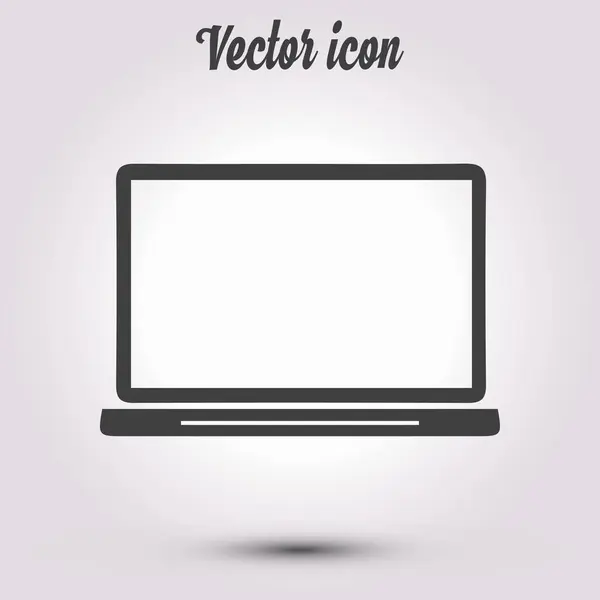 Einfaches Symbol Des Laptops Vektorillustration — Stockvektor