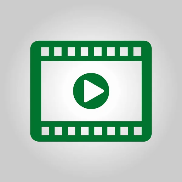 Video Icon Flat Design Style Movie Premiere Live Video Calendar — Stock Vector