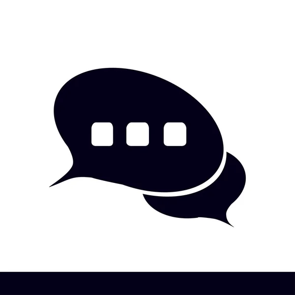 Chat Flat Icon Badge Discussão Diálogo Caráter Correspondência — Vetor de Stock