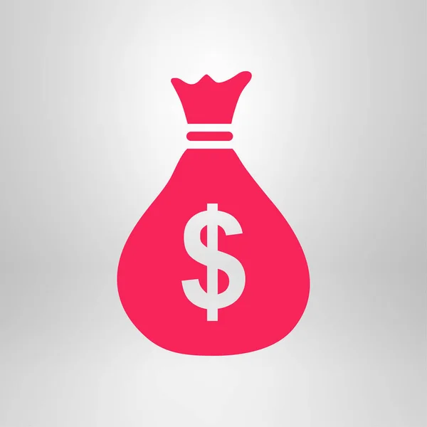 Εικονίδιο Τσάντας Χρημάτων Σύμβολο Νομίσματος Δολαρίου — Διανυσματικό Αρχείο