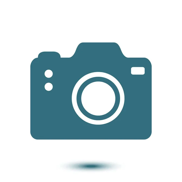 Photo Camera Symbol Dslr Camera Sign Icon Digital Camera Flat — Stock Vector
