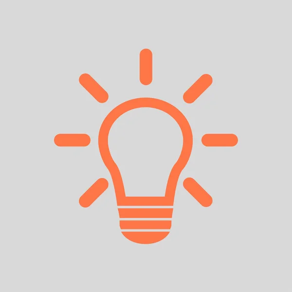 光ランプ印アイコン アイデアのシンボル 創造的思考とビジネスのアイデア — ストックベクタ