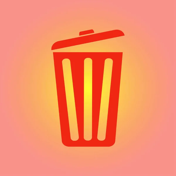 Trash Can Icon Delete Move Trash Clear Disk Space Vector — Stock Vector