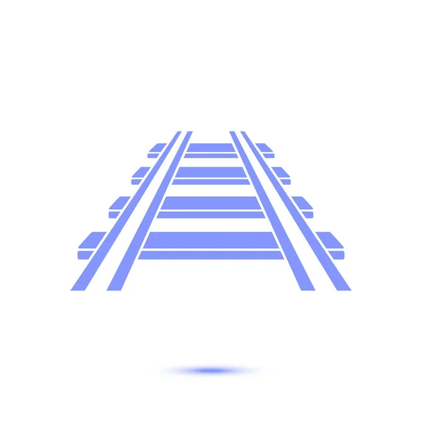 Ikona Kolejowe Pociąg Znak Toru Road Symbol — Wektor stockowy
