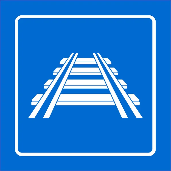 Значок Залізниці Знак Поїзда Символ Доріжки Доріг — стоковий вектор