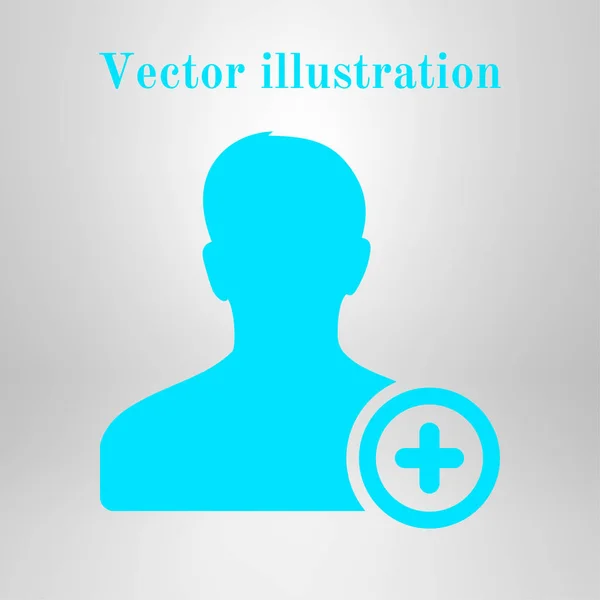 Ajouter Une Icône Signe Utilisateur Ajouter Symbole Ami Style Design — Image vectorielle