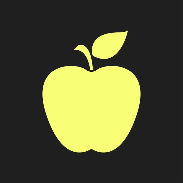 Apple Ikonen Hälsosam Matkoncept Naturmedicin Symbol — Stock vektor