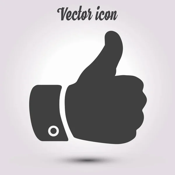 Icon Hand Finger Sign Thumb Symbol Flat Design Style — Stock Vector