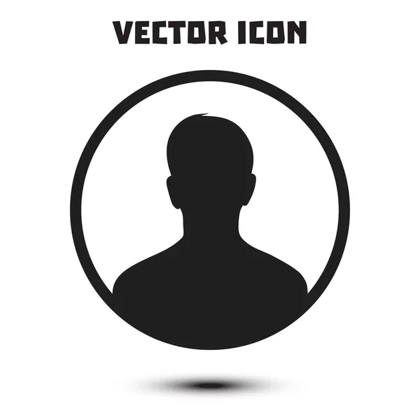 Icono Signo Usuario Símbolo Persona Avatar Flat Estilo Humano — Vector de stock