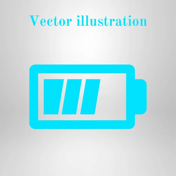 Vecteur Icône Charge Batterie Style Design Plat — Image vectorielle