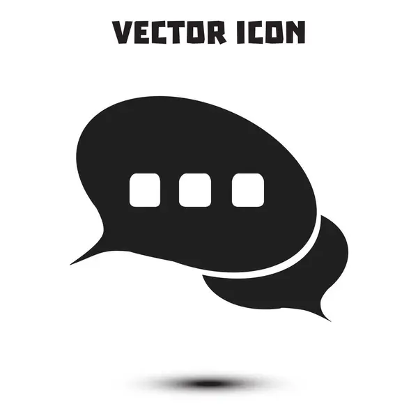 Chat Flat Icon Badge Diskussion Dialog Korrespondenzcharakter — Stockvektor