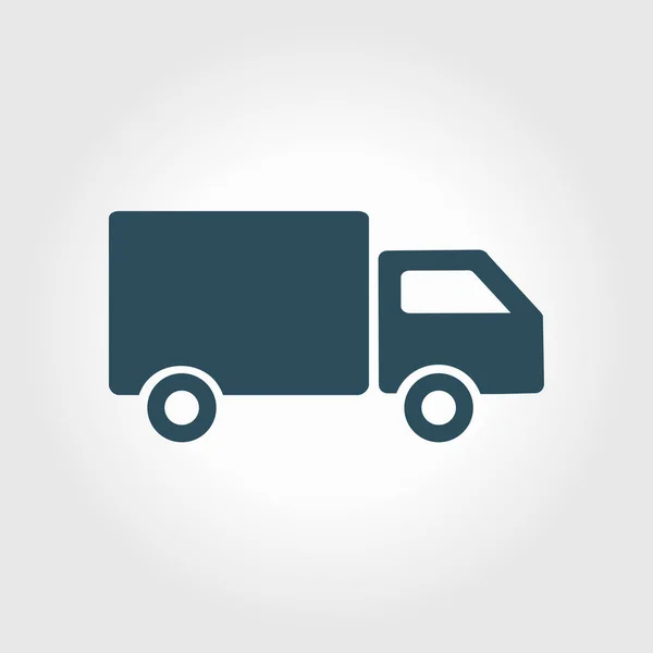 Leverans Lastbil Tecken Ikonen Cargo Van Symbol Transporter Och Fri — Stock vektor