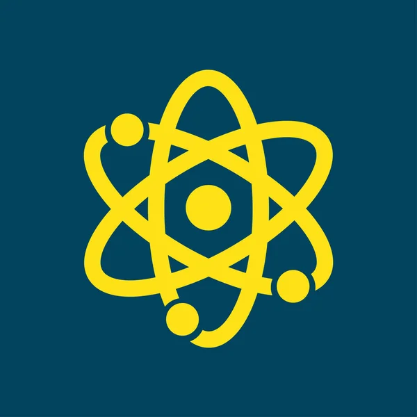 Символ Атома Иконка Атомной Части Плоский Дизайн — стоковый вектор