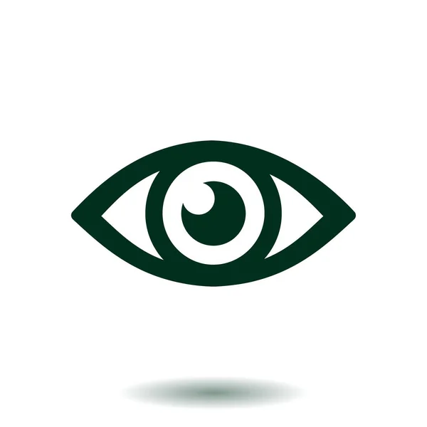 Icono Del Ojo Sistema Vigilancia Vigilancia Estilo Diseño Plano — Vector de stock