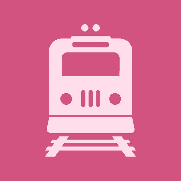 Ikona Vlak Metra Symbol Železniční Stanice Znamení — Stockový vektor