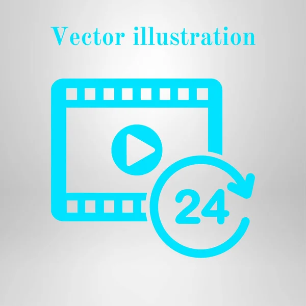 Streaming Videóinak Szimbólum Film Premierje Élő Videó Naptár — Stock Vector