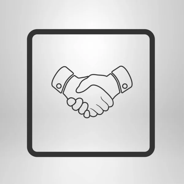 Handshake Sign Icon Successful Business Symbol Flat Design Style — Stock Vector