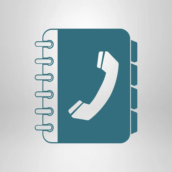 Telefonbuch Flach Icon Flacher Designstil — Stockvektor