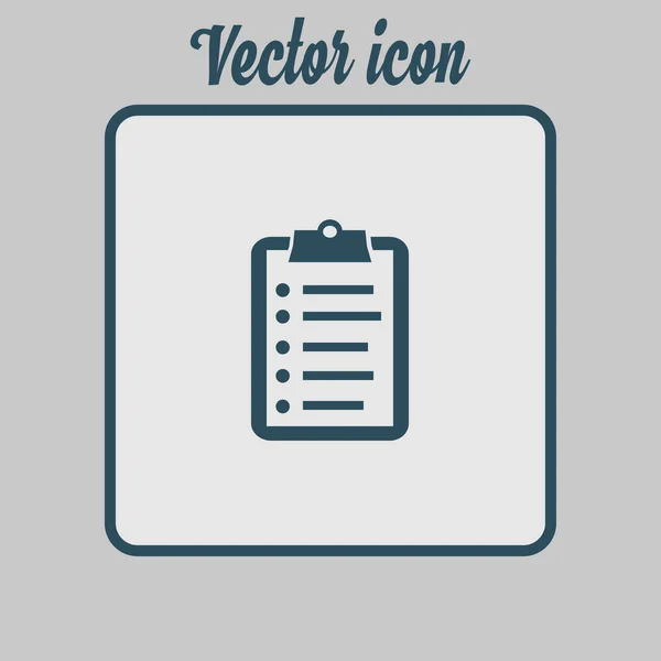 Lista Verificación Icono Vector Ficha Lista Compras Estilo Diseño Plano — Vector de stock