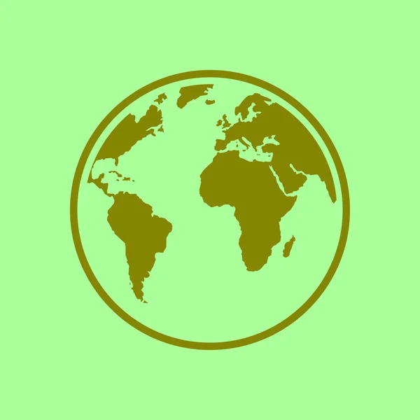 Ikona Zeměkoule Cestování Planetě Zemi Cesta Kolem Světa — Stockový vektor