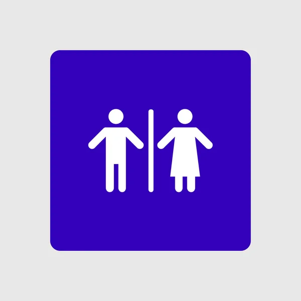 Işareti Simgesi Erkek Kadın Tuvalet Düz Tasarım — Stok Vektör
