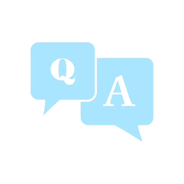 Sign Symbol Speech Bubbles Question Answer — Stock Vector