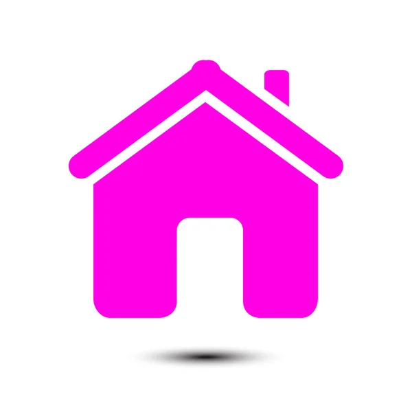 Vector Home Icono Estilo Diseño Plano — Vector de stock