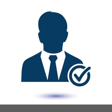 Kullanıcı işareti simgesi ekleyin. Arkadaş simgesi eklemek. Düz tasarım stili.