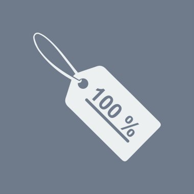 Satılık Etiketler simgesi. Düz tasarım stili. Rozet etiketi, bir fiyat etiketi, indirim