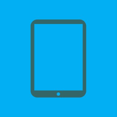 Modern dijital tablet Pc simgesi. Düz tasarım simgesi. 