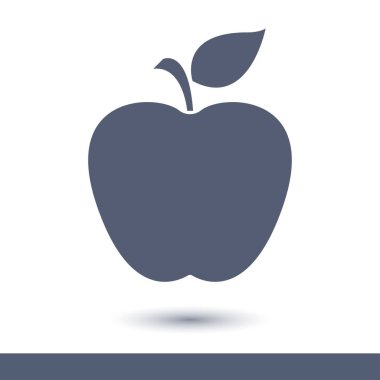 Elma simgesi. Sağlıklı gıda kavramı. Naturopathy sembolü.