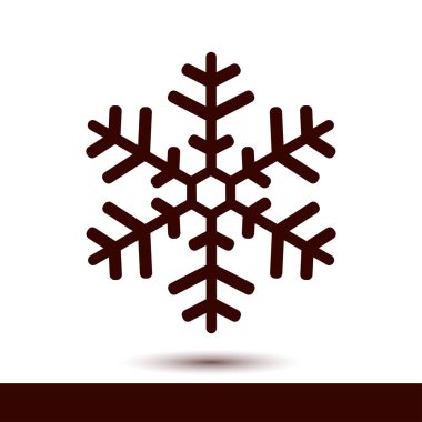 Kar tanesi simgesi. Yılbaşı Dekorasyonu. Tüm Noel ve yeni yıl kutlamak için.