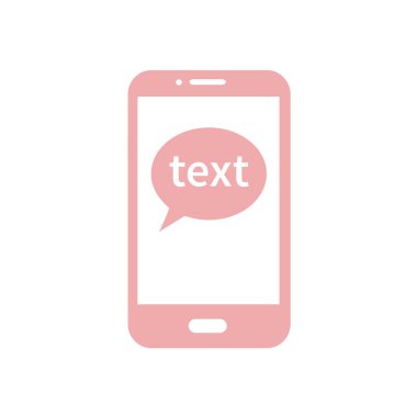 Mobil sohbet simgesi. Cep telefonu Web sohbet ve iletişim temsil eden.