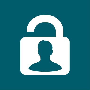 asma kilit, vektör çizim basit simgesi