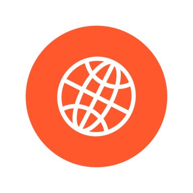 Küre simgesi. Düz tasarım stili dünya vektör simgeler.