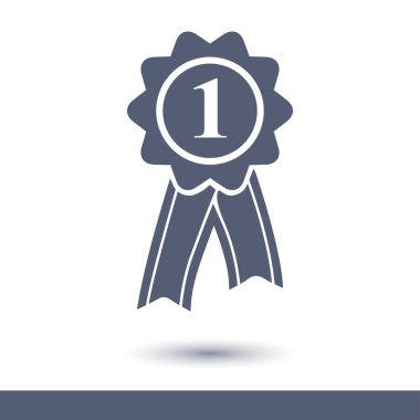  Kurdele simgesi ile rozet. Ödülü rozet şerit erkek ile.