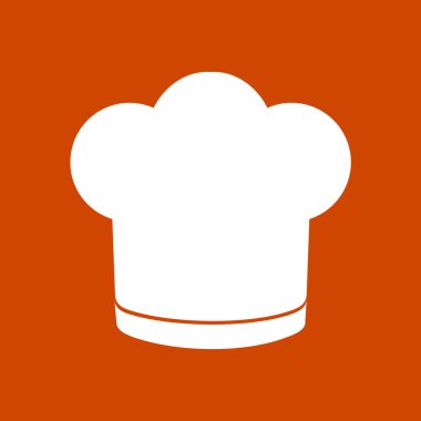 Chef şapka işareti simgesi. Şapka pişirme sembolü.