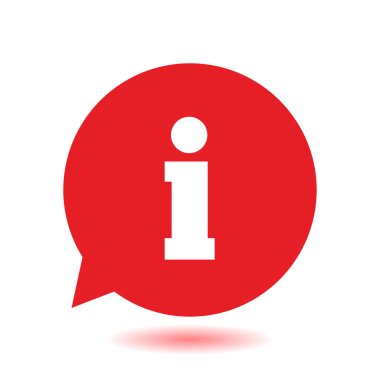 Bilgi: konuşma balonu sembolü. Düz tasarım stili