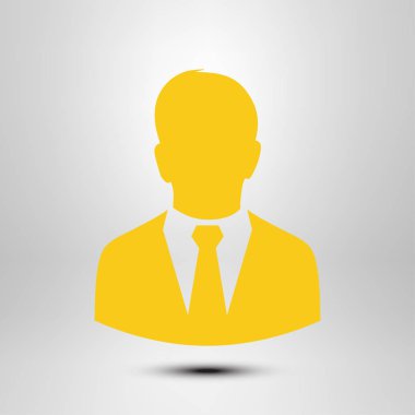 Kullanıcı simgesi bir iş takım elbiseli adam. Düz tasarım stili.