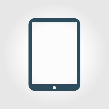 Modern dijital tablet Pc simgesi. Düz tasarım simgesi. 